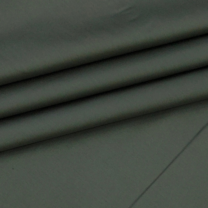 Shirt Fabric Raymond 70s Giza Cotton Plain Colour Feldgrau Green